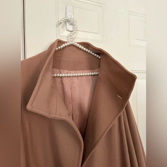 VTG Bonders Dusty Rose Pink Wool Flare Cape - Picture 7 of 16